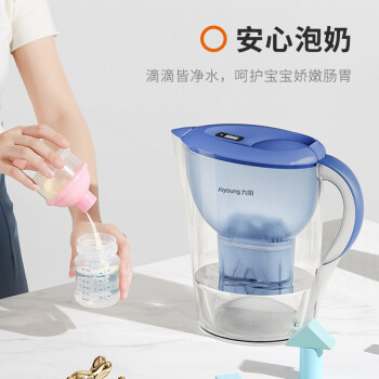 九阳（Joyoung）过滤净水器 家用滤水壶 净水壶（一壶13芯 ） 3.5L 四重过滤 智能换芯提醒 B05E