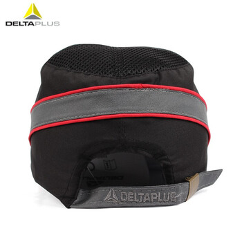 代尔塔 DELTAPLUS 102110透气型防撞安全帽7cm 黑色1顶 防砸防撞透气 生产制造设备维护