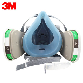 3M 7502+6004半面罩七件套 碱性气体防毒套装（氨氯 ）整体硅胶