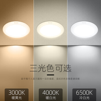 PHILIPS飞利浦明欣系列超薄LED筒灯DN200B中性光4000K开孔125mm10.5W 1个