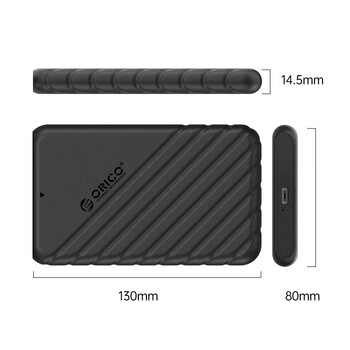 奥睿科（ORICO）移动硬盘盒2.5英寸USB3.0 SATA串口台式机笔记本外置盒固态机械SSD硬盘盒子 黑25PW1