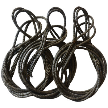 万尊 插编钢丝绳双扣纯手工编织油绳直径18mm长12m两头编圈60cm 客户定制