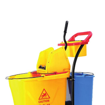 超宝（CHAOBAO）B-046 下压式双桶榨水车 50L酒店拖把清洁车拖把桶挤水拖地桶洗拖把柞水车