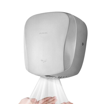 艾克（AIKE）AK2903 商务酒店不锈钢智能感应烘手机卫生间洗手吹干器 不锈钢亮光/1400W