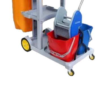 超宝（CHAOBAO）D-11-1C 多用途清洁手推车 灰色 物业多功能清洁服务工具手推车 保洁车