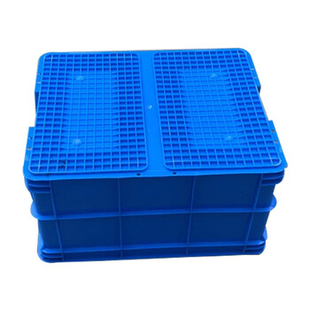 京云灿塑料周转箱长方形加厚可配盖熟胶箱货架收纳盒物流运输框550-300外600*480*310mm