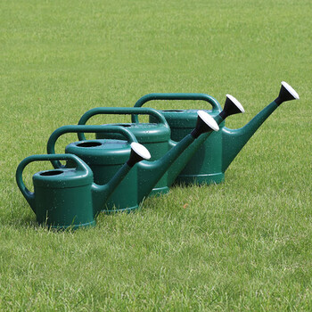 兰诗（LAUTEE）GWB800 加厚塑料大容量洒水壶浇花壶墨绿色花洒 8L