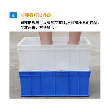 盛富永 加厚塑料周转箱 收纳盒 零件盒五金盒元件盒物料盒 收纳箱储物盒F320箱  350*265*120 蓝色 ZB1583