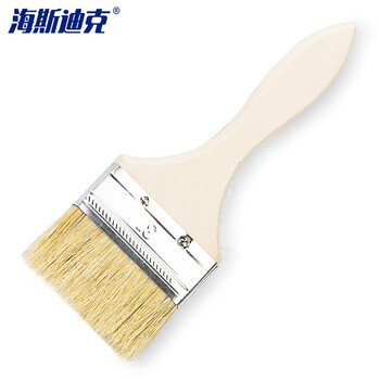 海斯迪克 HK-504 毛刷 木柄油漆刷 加厚长软毛刷 高档纯猪鬃3寸