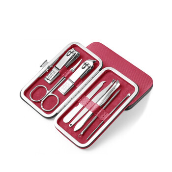 劳保佳 指甲刀套装 挖耳勺居家指甲剪修甲指甲钳套装 指甲锉修眉剪去死皮叉大号斜口甲沟炎专用 灰色 8件套
