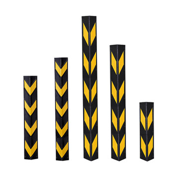 者也 反光橡胶护角条墙角防撞条护墙角交通标志停车场地下室车库轮廓标直角警示条  800*100*10mm含螺丝