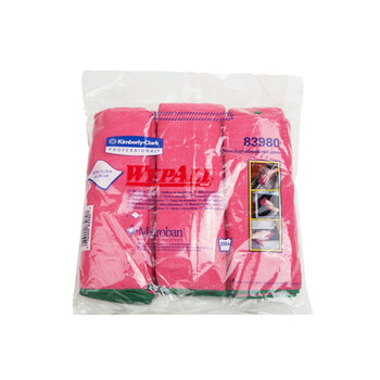金佰利/Kimberly-Clark 超细纤维布 吸尘吸液体百洁布清洁去污耐用不掉毛 红色 24片/箱 83980