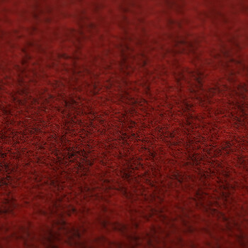 金诗洛 KSL183 PVC双条纹地垫 防尘吸水防滑耐磨地毯酒店商场走廊过道 深红1.8*15M