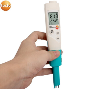 德图（testo）206-PH1 pH酸碱度/温度测量仪适用于液体 订货号0563 2061 1年维保