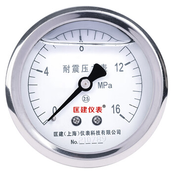 匡建仪表（CONJANT）YN-60Z不锈钢外壳 轴向耐震压力表 水压油压气压表 充油压力表 表盘直径60mm 0-16MPa 