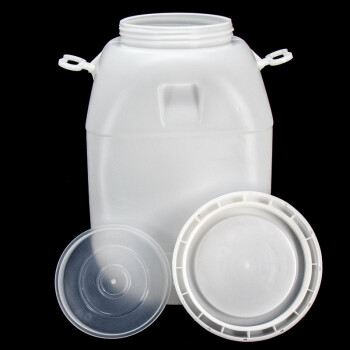 海斯迪克 HKCL-209 塑料化工桶 白色包装桶法兰桶圆桶酵素桶堆码桶 塑料发酵桶储水桶 50L重4斤