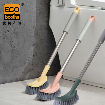 爱柯布洛 马桶刷 不锈钢马桶清洁刷洁厕刷子厕所洗手间用品52cm墨绿色 221354