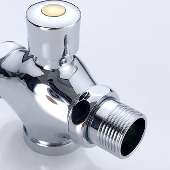 星期十 大四通（高标）6分DN20 铜手按式蹲便器冲水阀 四通冲洗阀 大便延时冲洗阀 厕所冲洗阀定制