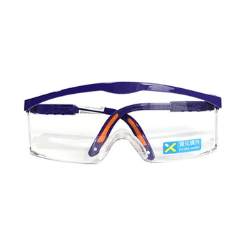 霍尼韦尔（Honeywell）100200S200A经典款防冲击眼镜加强耐刮擦 蓝色镜框透明镜片定做2副