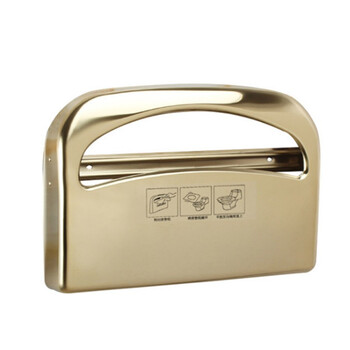 益美得 LSL33317-0 加厚不锈钢酒店抽纸盒一次性马桶坐厕纸盒厕所马桶坐垫纸架1/2折坐便垫纸巾盒 黑色款