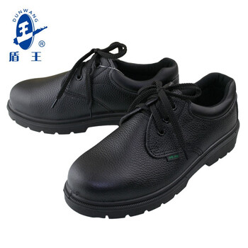 王盾/盾王 1358防砸安全鞋牛皮劳保鞋男女耐磨防滑耐油耐弱酸碱厨房安全鞋定做 40 码 黑色 1双