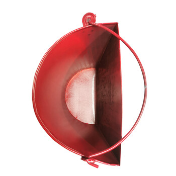 鲁强消防 LUQIANGFIRE 消防器材黄沙桶消防工具消防铁桶半圆形烤漆铁材质 一个价 企业定制