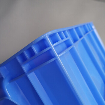 JN JIENBANGONG 周转筐 长方形塑胶周转箱胶筐物料盒货架周转筐新料 蓝色525*365*205mm