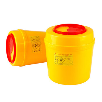 庄太太X【6.5L圆形】黄色塑料垃圾桶圆形一次性医疗利器盒锐器桶（非对应项目勿拍）企业专属XG