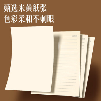得力（deli）25K/128张单本羊巴皮笔记本子加厚皮面本记事本办公用品 棕色BP149