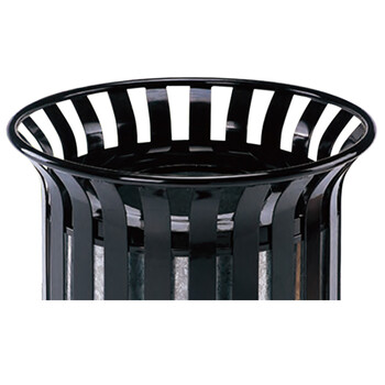 南 GPX-51 南方花篮式垃圾桶 户外环保垃圾桶 公用垃圾箱果皮桶 黑色大号 内桶容量67.8升