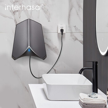 英特汉莎 干手器 高速自动感应烘手机 烘手器干手机 商用卫生间洗手间冷热烘手器 A3863灰 710913