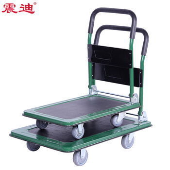 震迪平板车折叠小拖车搬家小推车可定制SD0598五寸轻音轮手拉车