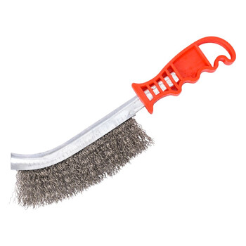 金诗洛 KSL948 钢丝刀刷 镀铜除锈刷 不锈钢丝刷 清洁刷 刀型刷子 镀铜钢丝刷（1把）