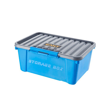 访客 FK 加厚型工具箱PP塑料收纳箱零件盒螺丝收纳盒电子元件盒分格箱物料盒乐高玩具收纳盒天空蓝配灰盖