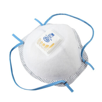 3M 8577防尘口罩  头戴式P95级活性炭防油烟异味带呼吸阀过滤罩杯式防护口罩 10只(一盒)