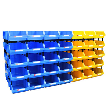 京度货架零件盒物料盒收纳盒工具盒螺丝盒五金盒分类盒加厚斜口款640*400*220mm