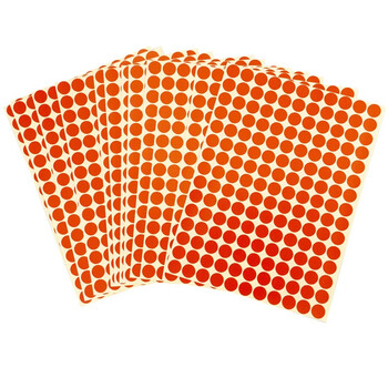 海斯迪克 gnjz-1322 彩色不干胶圆点标签贴纸 圆形铜版色标 10mm红色 2475贴