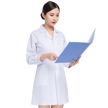 星工（XINGGONG）长袖白大褂 学生实验室卫生工作服劳保服定制  女款白色175-180码XGJ-7