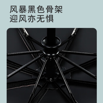 雨航（YUHANG）防风晴雨伞三折8骨防晒加大加固商务折叠伞便携男女学生伞 蓝色