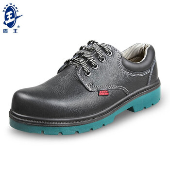 王盾/盾王 4381-5非金属防砸防穿刺6KV绝缘安全鞋劳保鞋耐磨防滑耐油耐弱酸碱定做 41码 黑色 1双