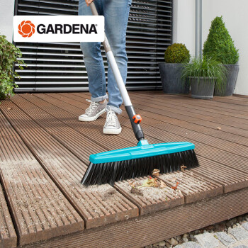 嘉丁拿（GARDENA）德国进口 41cm硬毛户外庭院清洁扫帚/道路清理扫把 套装3622