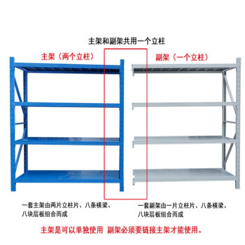 货架置物架多层多功能家用拆装组合仓储轻型10045200承重100kg主架