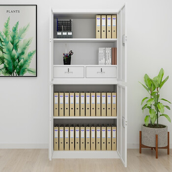 欧思泰 保密柜文件柜双保险铁皮柜办公资料柜电子密码锁档案柜钢制防盗柜   通双节密码锁带斗