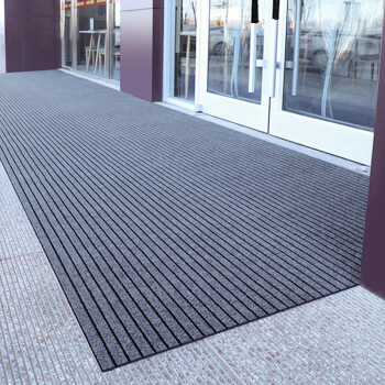 尚美巢品地毯可裁剪吸水防滑垫防水地垫满铺地毯条纹2米宽*长1米黑灰色（拍几米就是几米长）