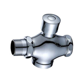 星期十 大四通6分DN20 铜手按式蹲便器冲水阀 四通冲洗阀 大便延时冲洗阀 厕所冲洗阀定制