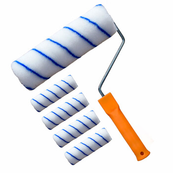 者也 油漆滚筒刷子乳胶漆油漆墙面漆墙漆无死角小滚刷中毛短毛长毛刷墙工具 9寸中毛滚筒5个+1个支架