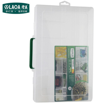 老A LAOA LA991216多功能PP塑料20格透明带内层零件收纳盒347*217*50mm