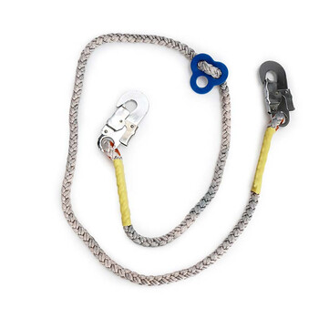 康安KA-001围杆作业安全带配件 2米 双板勾 1条 工地电工爬杆施工消防保险带挂绳 定制