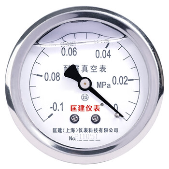 匡建仪表（CONJANT）YTN-60Z 耐震压力表轴向气压表水压表 M14*1.5螺纹 -0.1+0mpa 