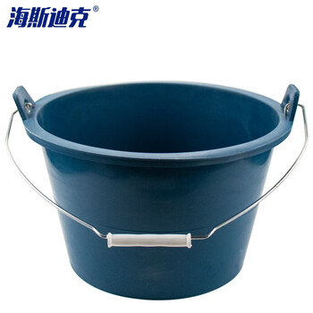海斯迪克 HKCL-199 泥工瓦工小灰桶 建筑工地用牛筋桶泥灰塑料桶 加厚水泥桶 15cm经济款白色带手提